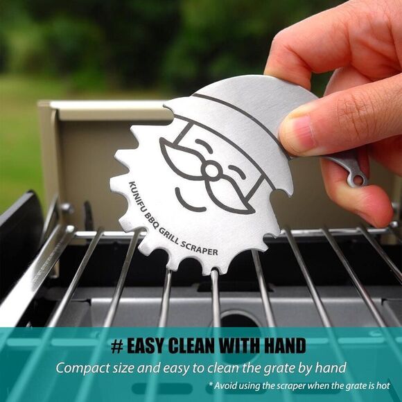 Santa BBQ Grill Scraper Stocking Stuffers Bristle-Free for Griddle Gadgets - Picture 5 of 8